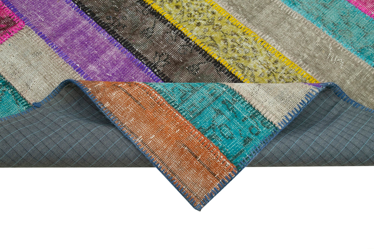 7x10 Multicolor Modern Patchwork Rug - 31102
