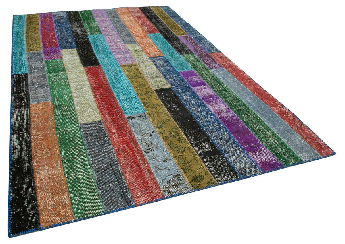 6x10 Multicolor Modern Patchwork Rug - 31103