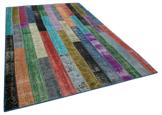 6x10 Multicolor Modern Patchwork Rug - 31103