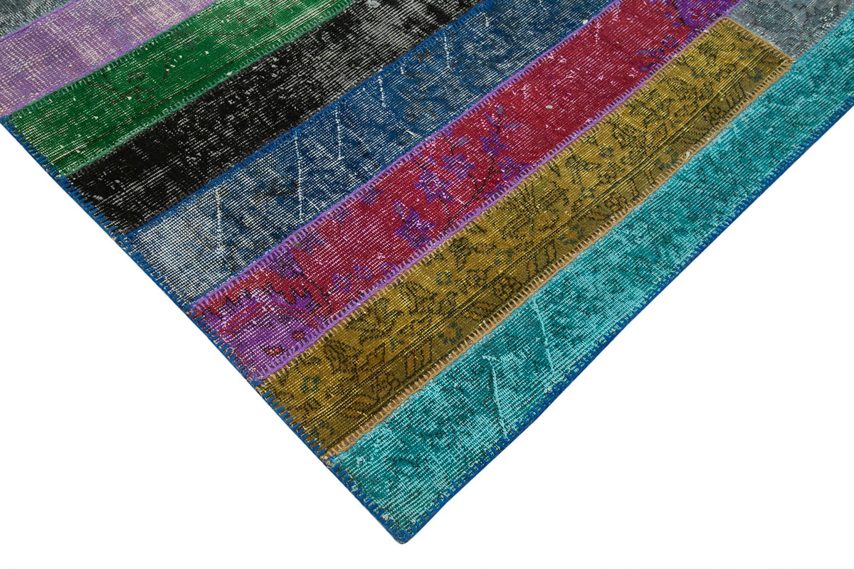 6x10 Multicolor Modern Patchwork Rug - 31103