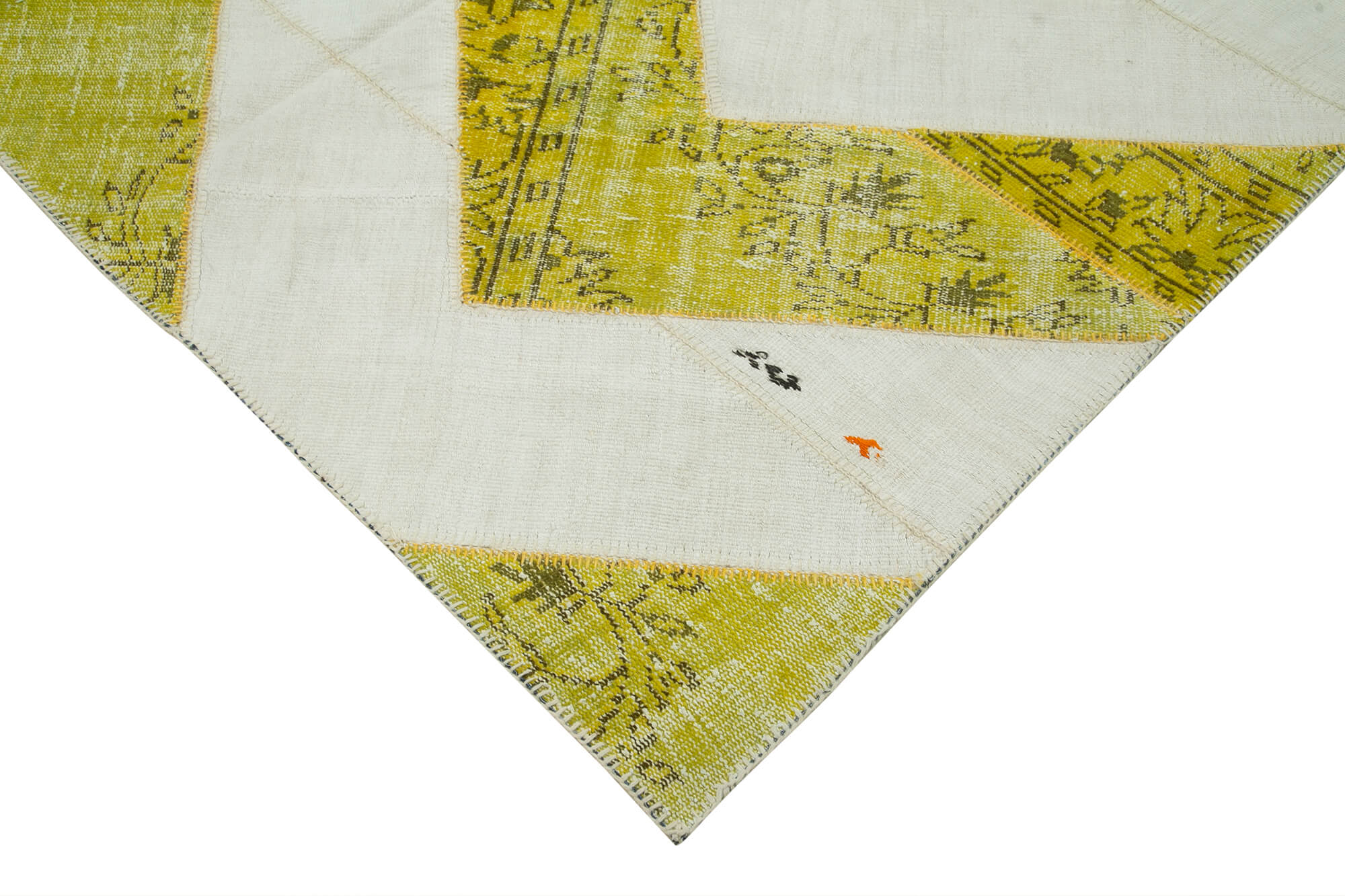 7x10 Yellow Modern Patchwork Rug - 31104