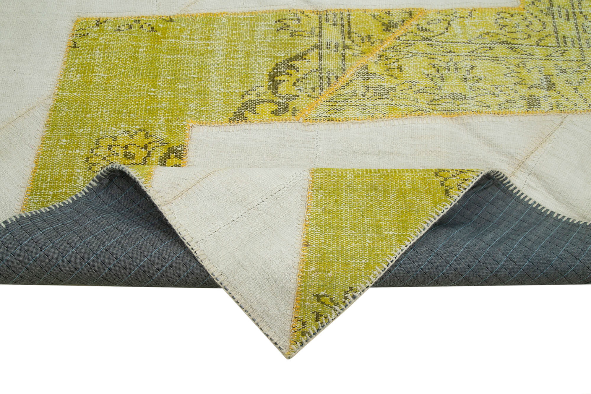 7x10 Yellow Modern Patchwork Rug - 31104