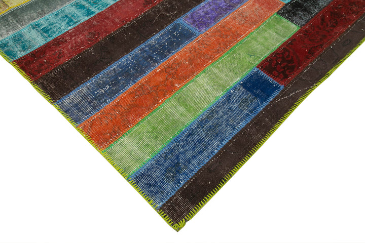 7x10 Multicolor Modern Patchwork Rug - 31106