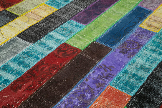 7x10 Multicolor Modern Patchwork Rug - 31106