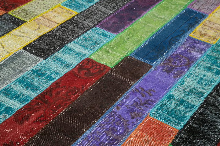 7x10 Multicolor Modern Patchwork Rug - 31106