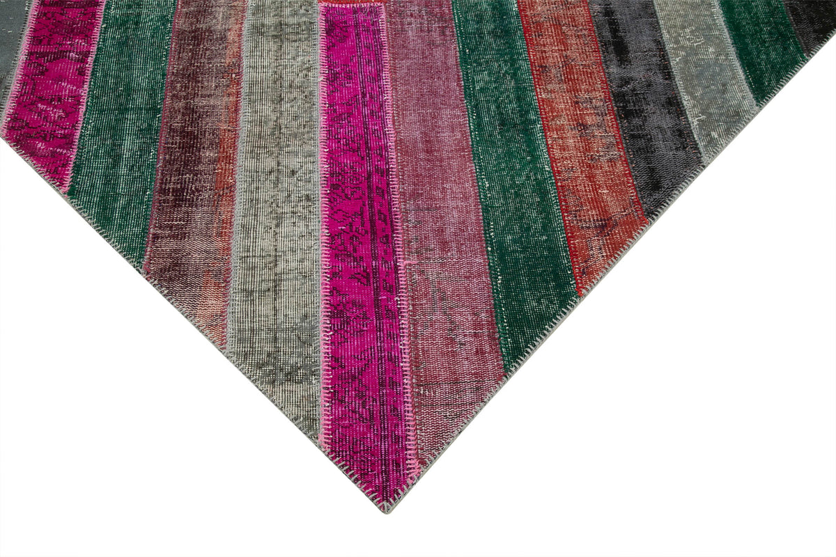 7x9 Multicolor Modern Patchwork Rug - 31107