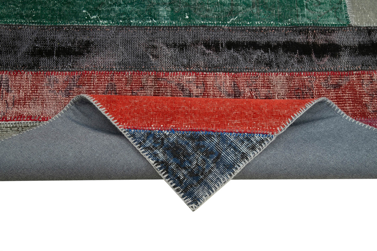 7x9 Multicolor Modern Patchwork Rug - 31107
