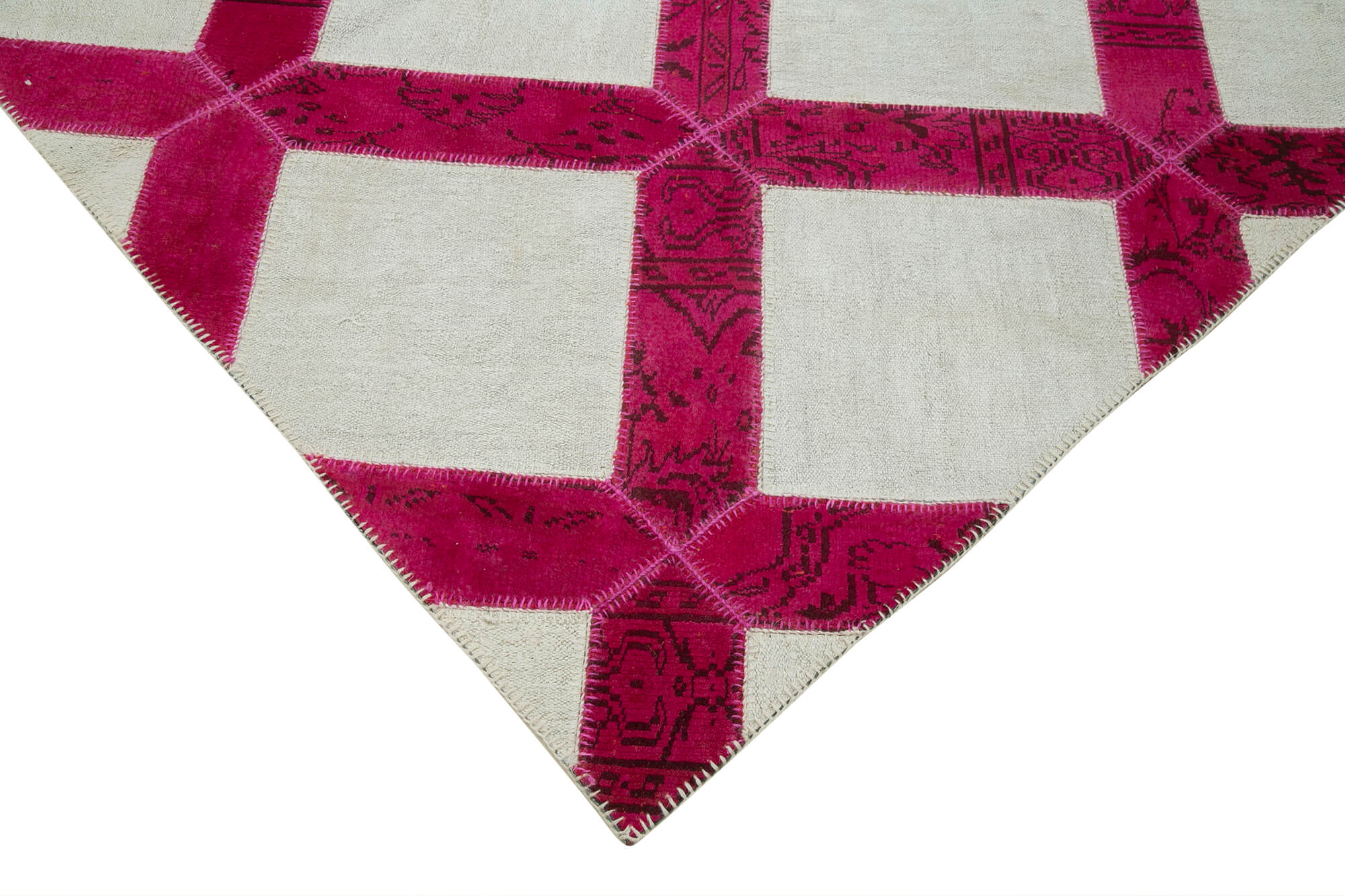 6x10 Pink Modern Patchwork Rug - 31108