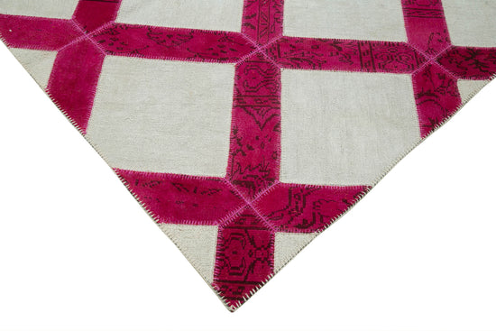 6x10 Pink Modern Patchwork Rug - 31108