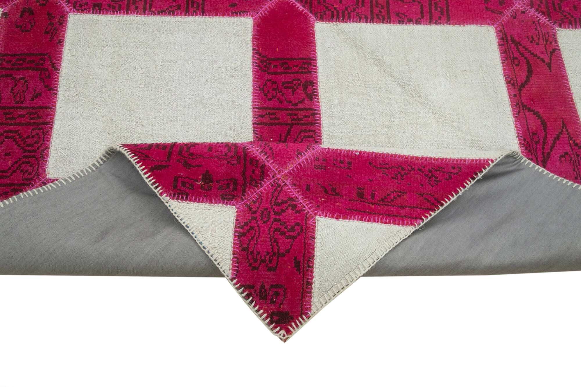 6x10 Pink Modern Patchwork Rug - 31108