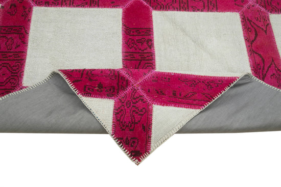 6x10 Pink Modern Patchwork Rug - 31108