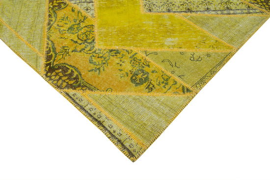 7x10 Yellow Modern Patchwork Rug - 31109