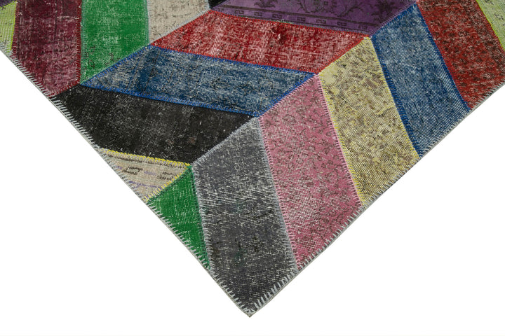 7x10 Multicolor Modern Patchwork Rug - 31110