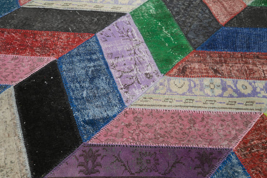 7x10 Multicolor Modern Patchwork Rug - 31110