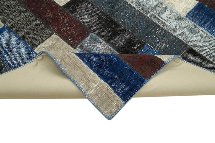 8x10 Black Modern Patchwork Rug - 31121