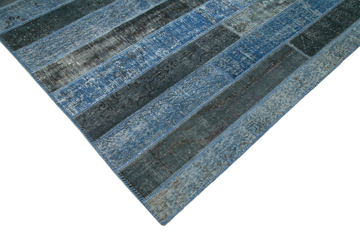 8x10 Blue Modern Patchwork Rug - 31123