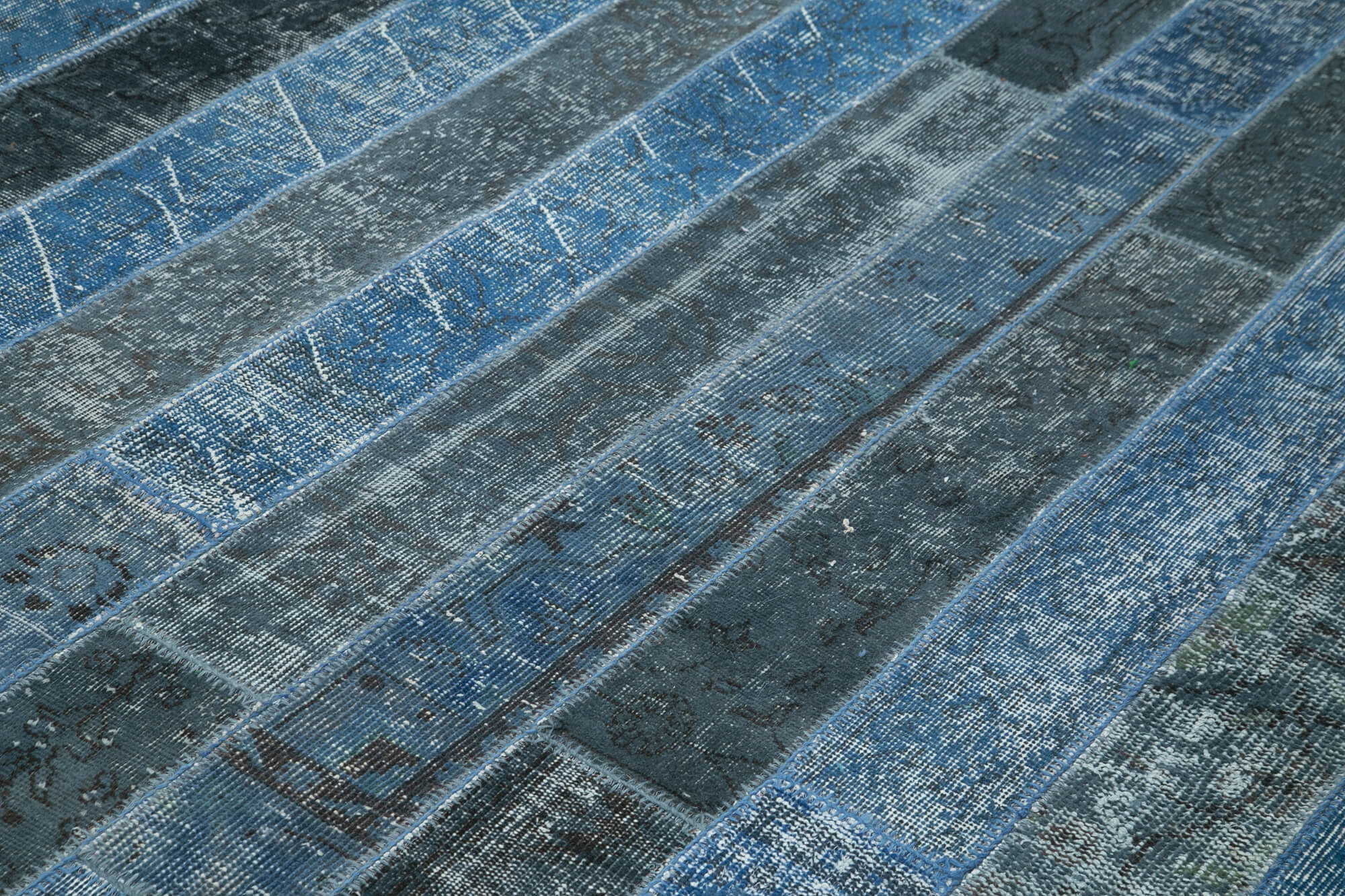 8x10 Blue Modern Patchwork Rug - 31123