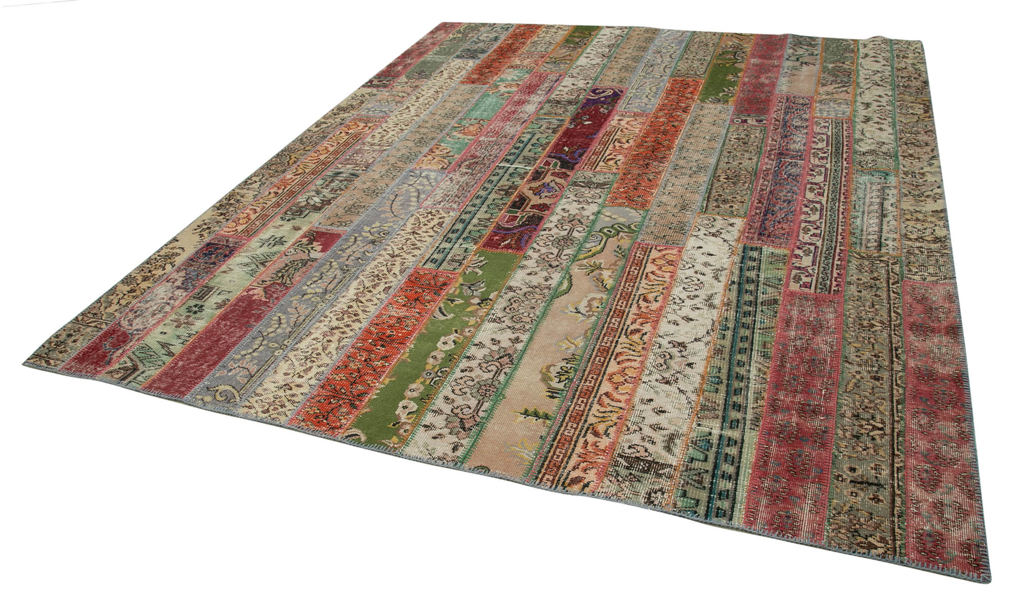 8x10 Multicolor Modern Patchwork Rug - 31125