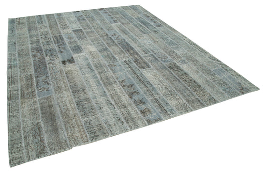 8x10 Grey Modern Patchwork Rug - 31126