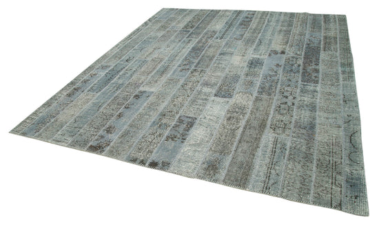 8x10 Grey Modern Patchwork Rug - 31126