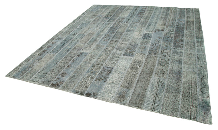 8x10 Grey Modern Patchwork Rug - 31126