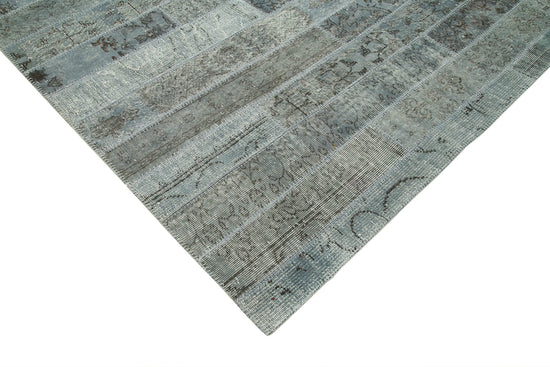 8x10 Grey Modern Patchwork Rug - 31126