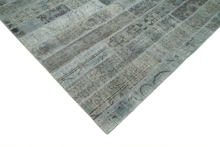 8x10 Grey Modern Patchwork Rug - 31126