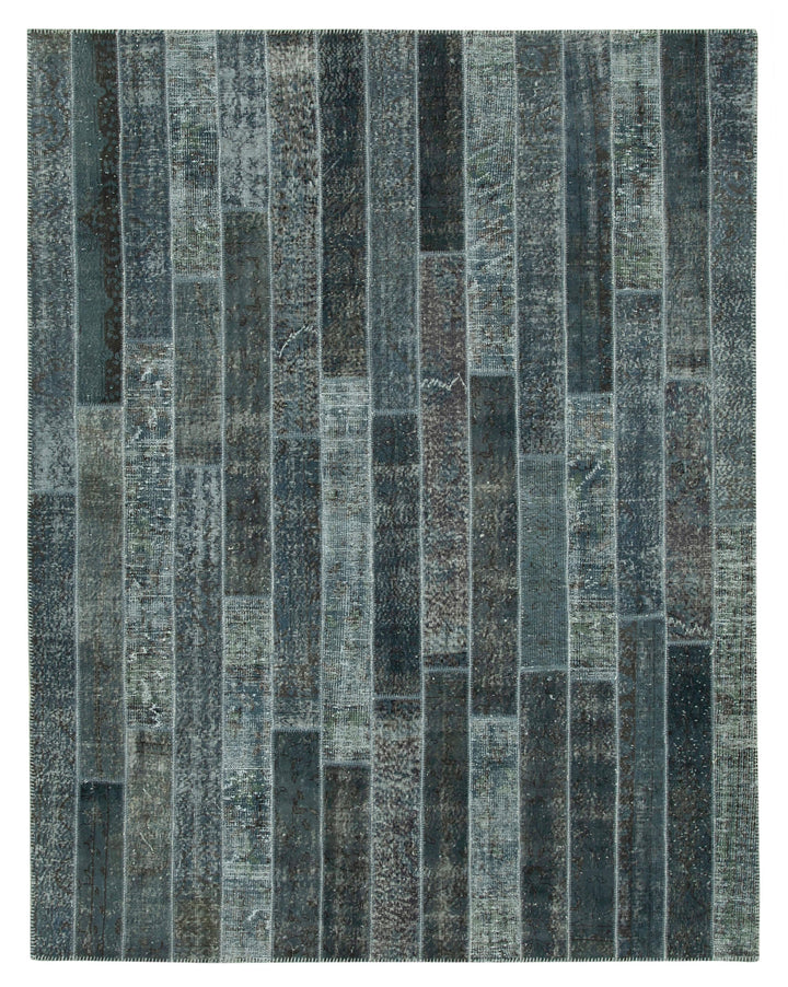 8x10 Grey Modern Patchwork Rug - 31128
