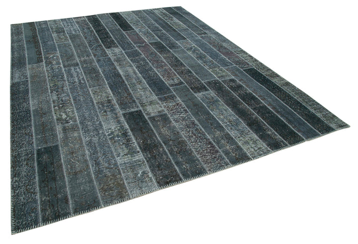 8x10 Grey Modern Patchwork Rug - 31128