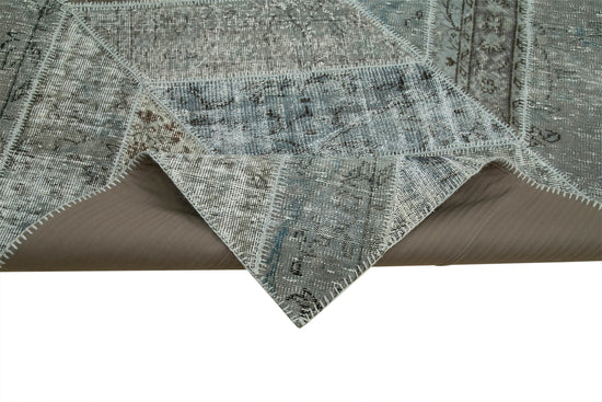 8x10 Grey Modern Patchwork Rug - 31132