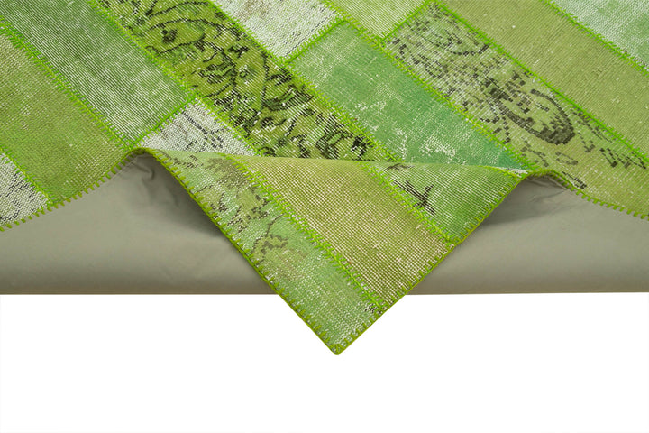 8x10 Green Modern Patchwork Rug - 31136