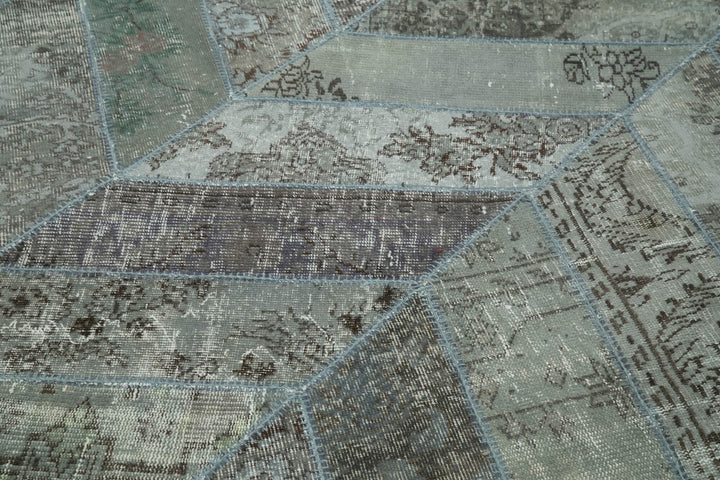 8x10 Grey Modern Patchwork Rug - 31138