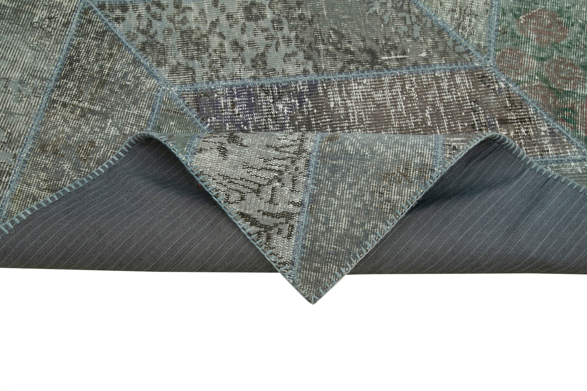 8x10 Grey Modern Patchwork Rug - 31138