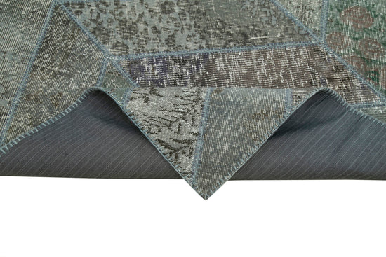 8x10 Grey Modern Patchwork Rug - 31138