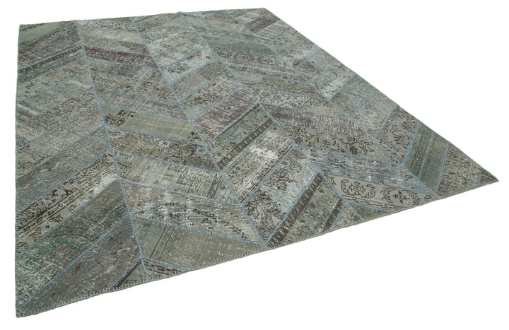 8x10 Grey Modern Patchwork Rug - 31139