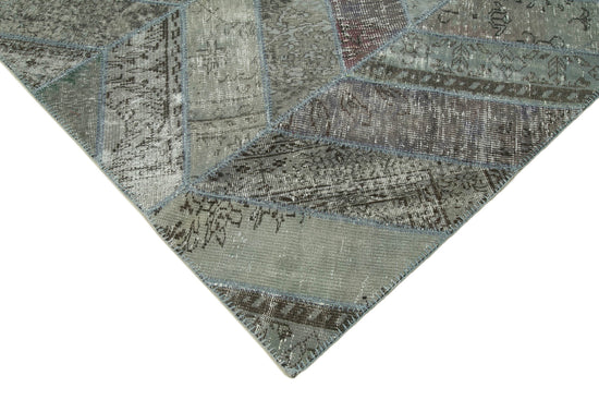 8x10 Grey Modern Patchwork Rug - 31139