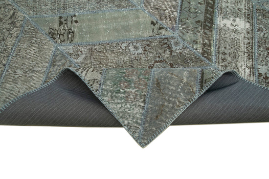 8x10 Grey Modern Patchwork Rug - 31139