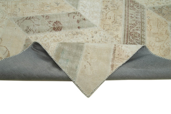8x10 Beige Modern Patchwork Rug - 31141