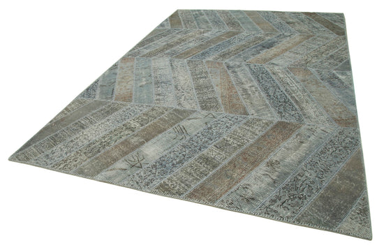 8x12 Grey Modern Patchwork Rug - 31144