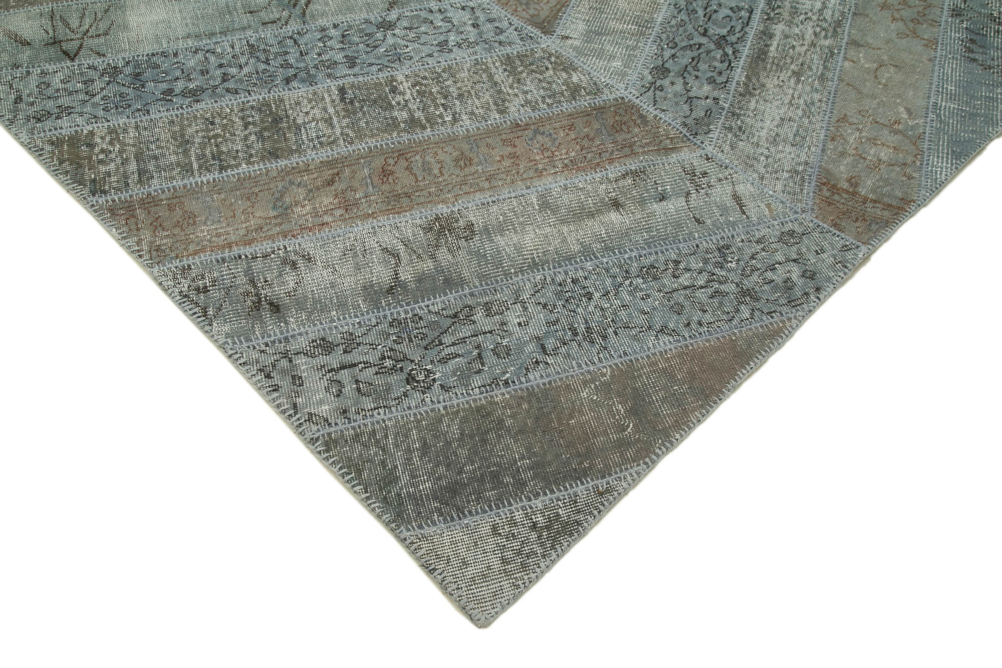 8x12 Grey Modern Patchwork Rug - 31144