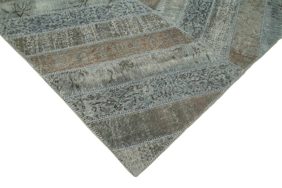 8x12 Grey Modern Patchwork Rug - 31144