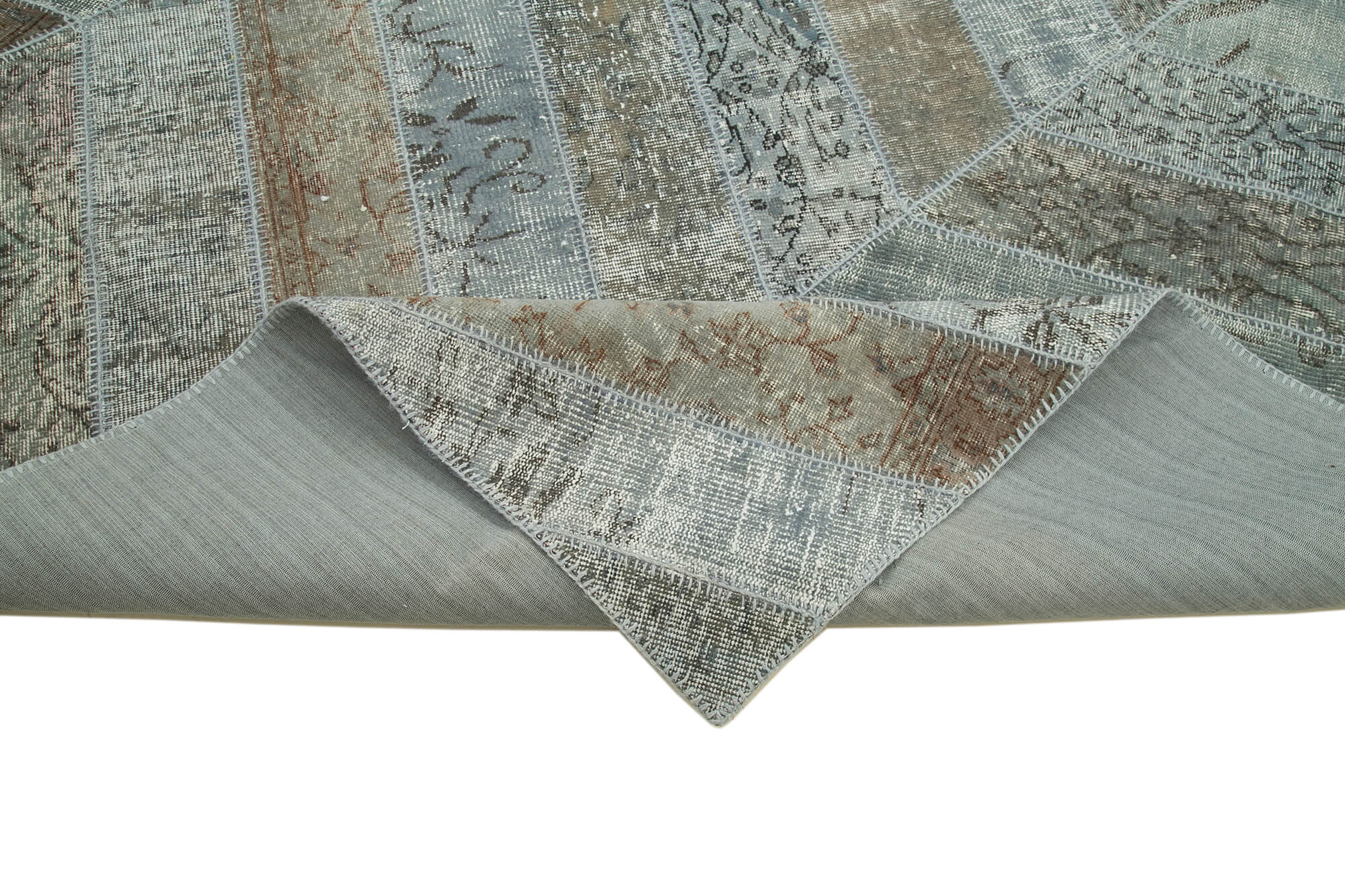 8x12 Grey Modern Patchwork Rug - 31144