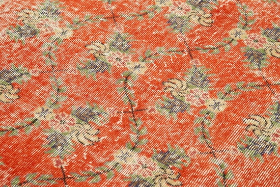 4x7 Red Overdyed Rug - 31221