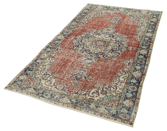 4x7 Red Overdyed Rug - 31223
