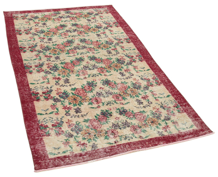 4x7 Red Overdyed Rug - 31269