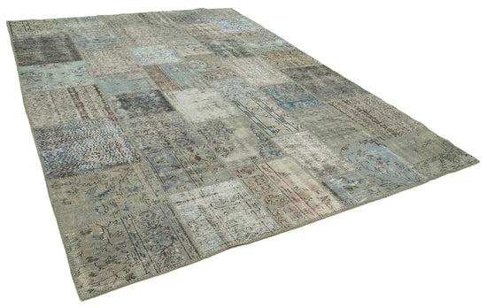 8x11 Grey Patchwork Rug- 31292