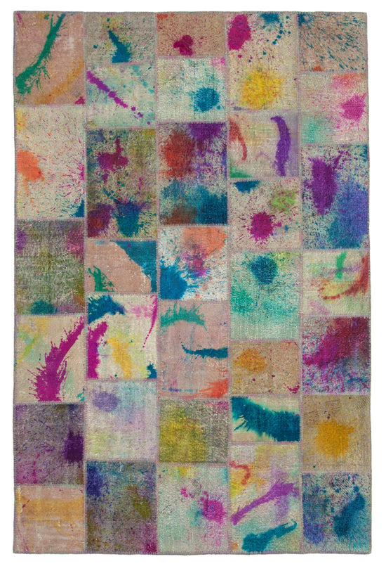 7x10 Multicolor Patchwork Rug - 31338