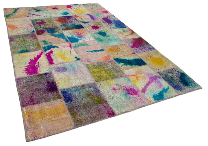 7x10 Multicolor Patchwork Rug - 31338