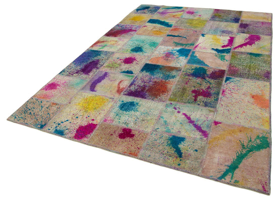 7x10 Multicolor Patchwork Rug - 31338