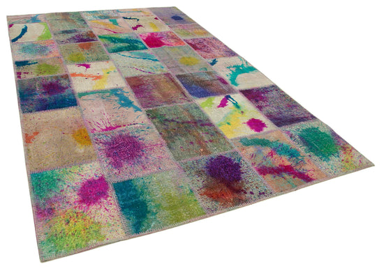 7x10 Multicolor Patchwork Rug - 31340
